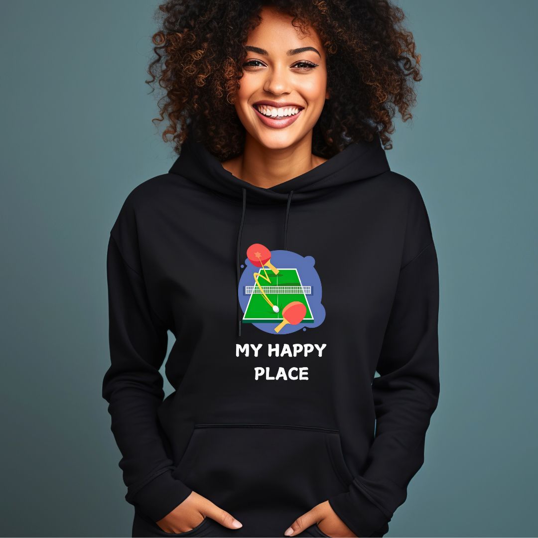 Table Tennis Happy Place Hoodie - Unisex