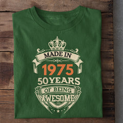 1975 | 50 Years of being awesome Birthday T-Shirt