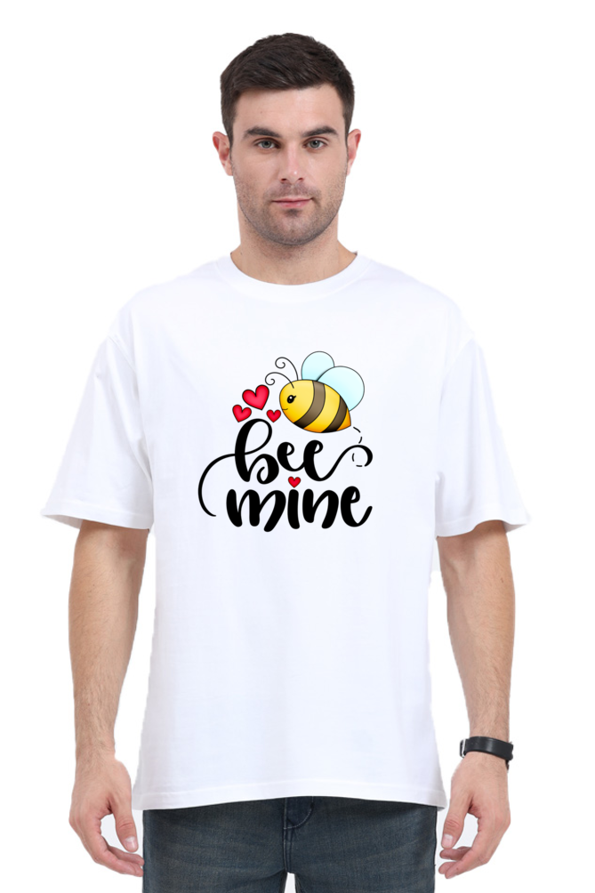 Bee Mine Oversized T-Shirt  White-XXL