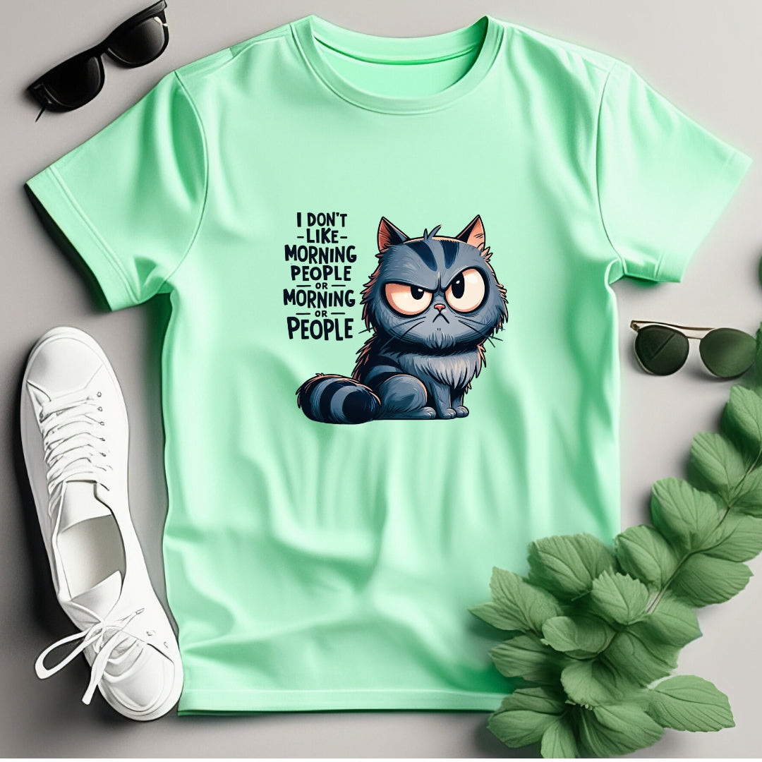 I don't like morning people Cat T-Shirt