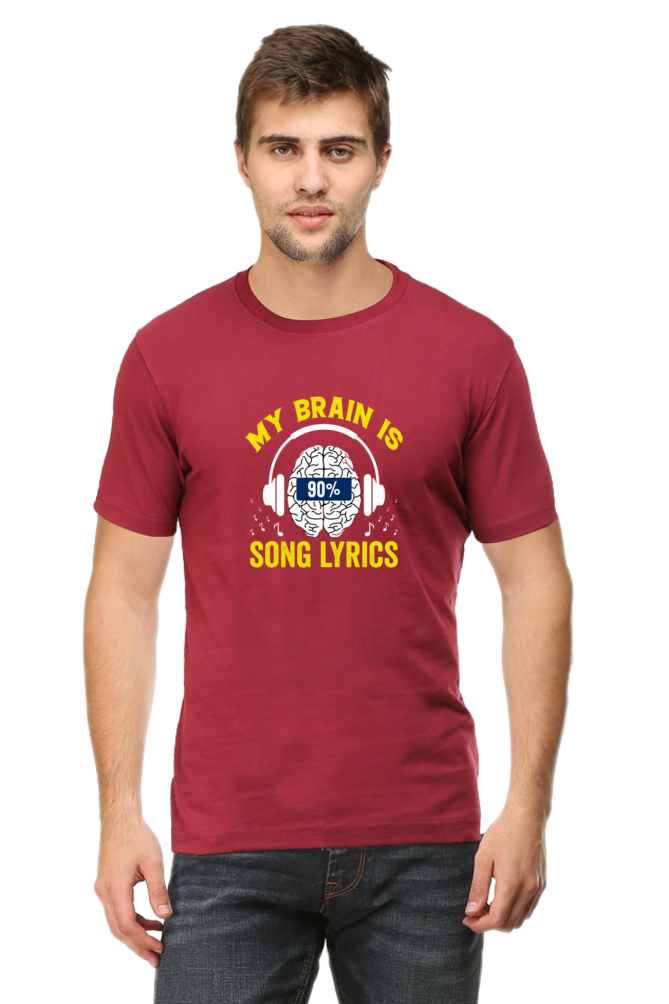 My Brain is 90% Song Lyrics Music T-Shirt - The Shophaul Designs