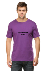 Custom Print T-Shirt - Front and Back  Purple-XXL