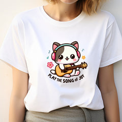 Play the Song of Joy Cat T-Shirt