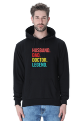 Husband Dad Doctor Hoodie  Black-XXL