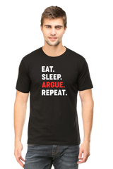 Eat Sleep Argue Repeat Lawyer T-Shirt  Black-XXL