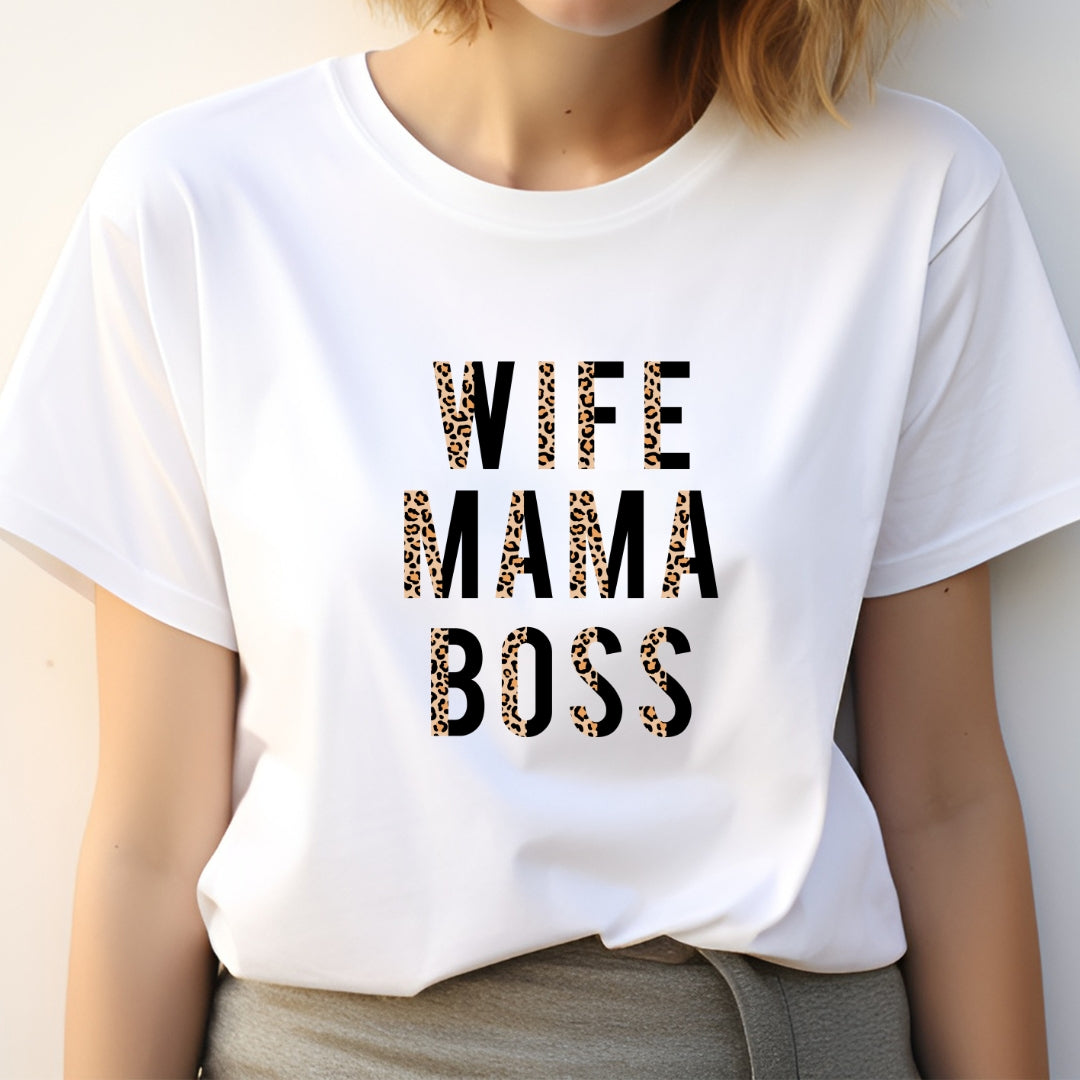 Wife Mom Boss T-Shirt - The Shophaul Designs