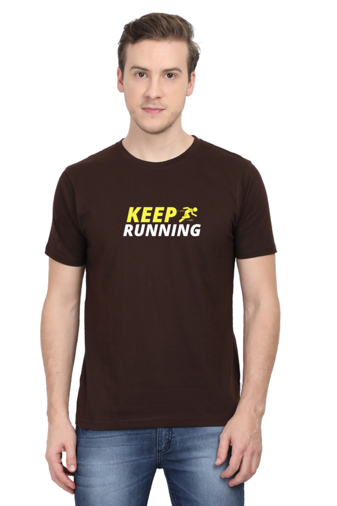 Keep Running T-Shirt  Coffee-Brown-M