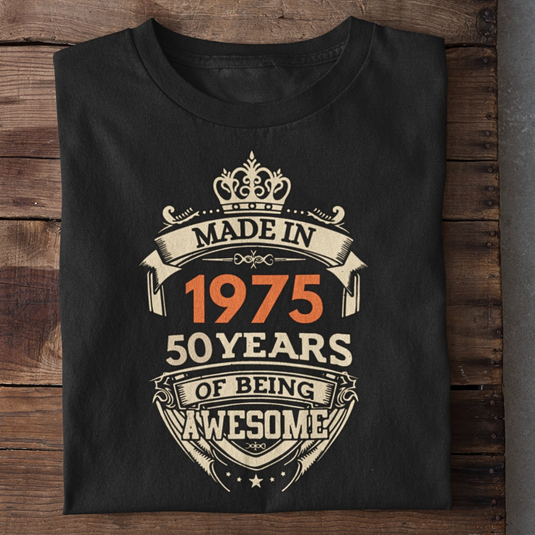 1975 | 50 Years of being awesome Birthday T-Shirt