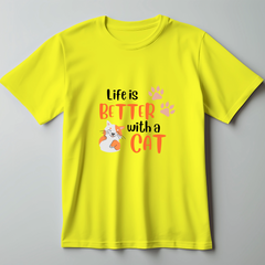 Life is Better with Cat T-Shirt - The Shophaul Designs