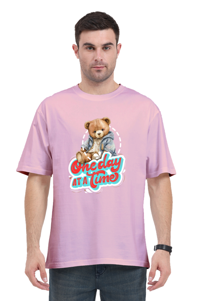 One Day at a Time Oversized T-Shirt  Light-Baby-Pink-XXL