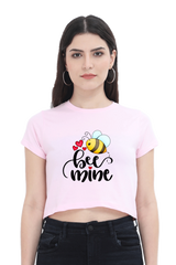 Bee Mine Crop Top  Light-Baby-Pink-XXL