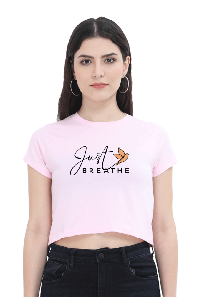 Just Breathe Crop Top  Light-Baby-Pink-XXL