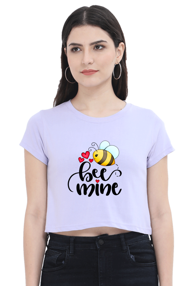 Bee Mine Crop Top  Lavender-XXL