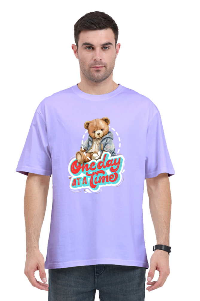 One Day at a Time Oversized T-Shirt  Lavender-XXL