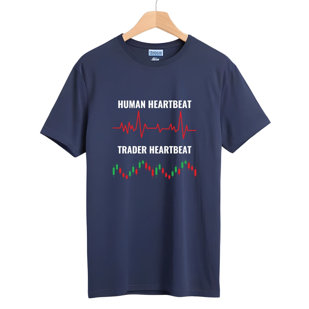 Human Vs Trader Heartbeat Stock Market T-Shirt - The Shophaul Designs