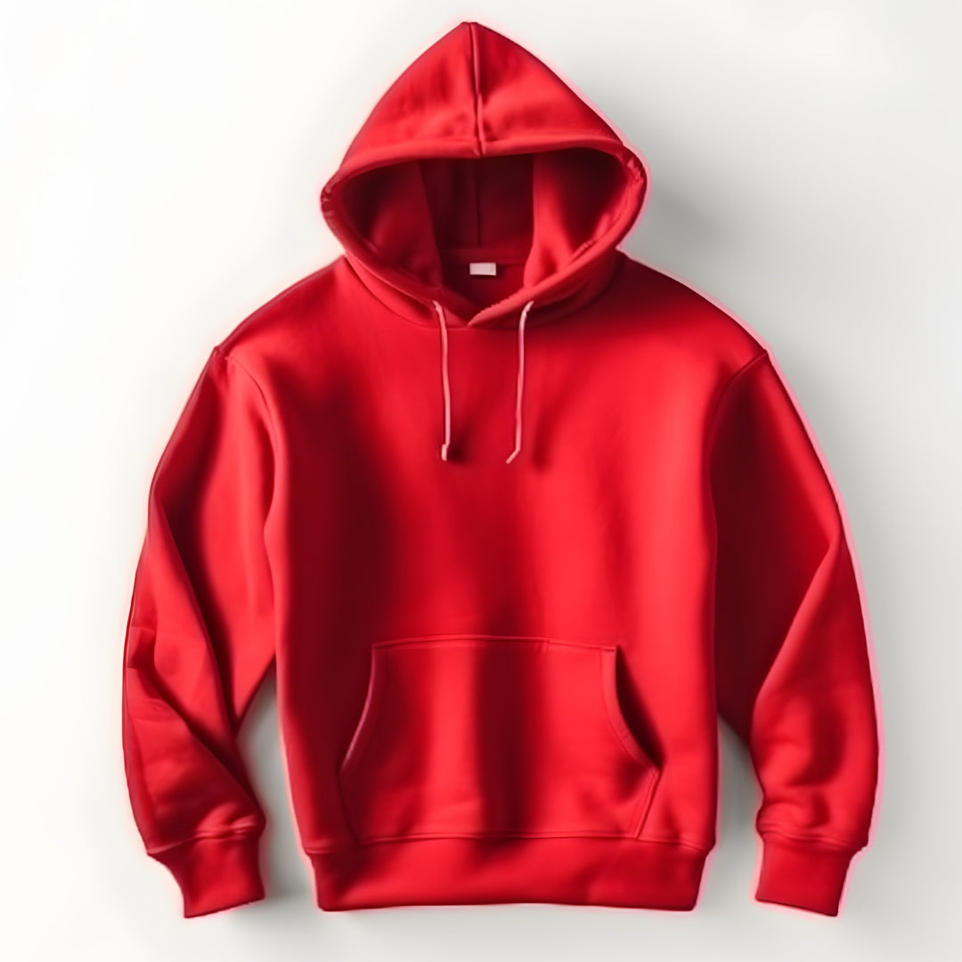 Unisex Plain Hoodie - Red - The Shophaul Designs