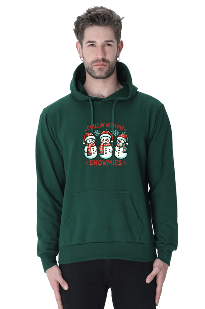 Chilling with Snowmies Christmas Pullover Hoodie - Unisex