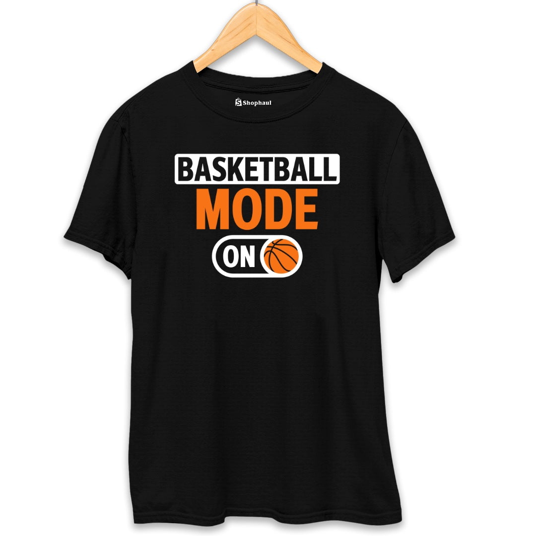 Basketball Mode On T-Shirt  Black-XXL