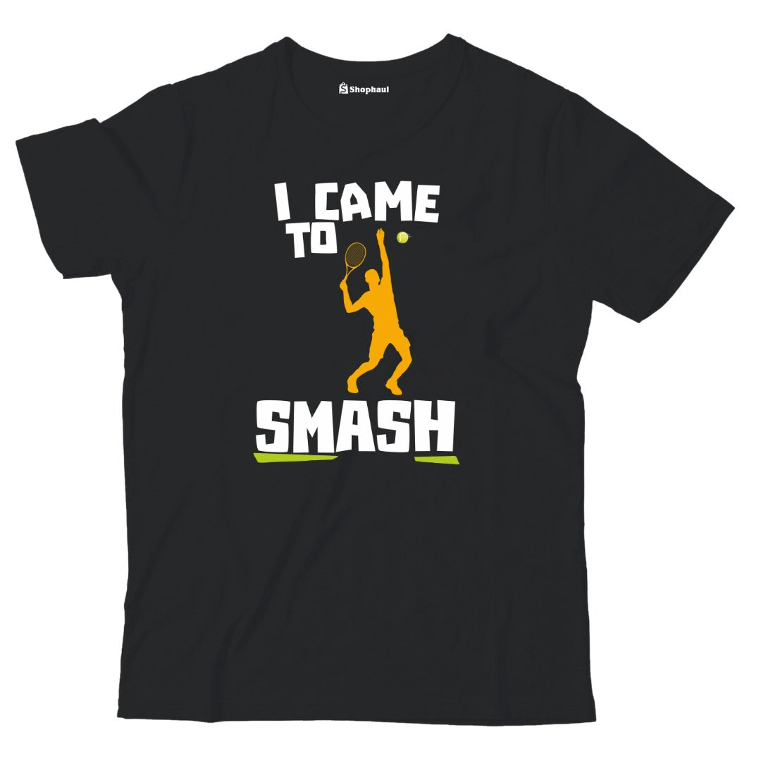 Kids I Came to Smash Tennis T-Shirt  Black-13Yrs