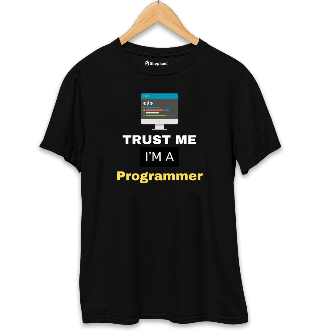 Trust Me I am Developer Coding T-Shirt  Black-XXL