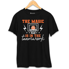 The Magic is in the Teamwork Basketball T-Shirt  Black-XXL