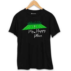 My Happy Place Football T-Shirt  Black-XXL