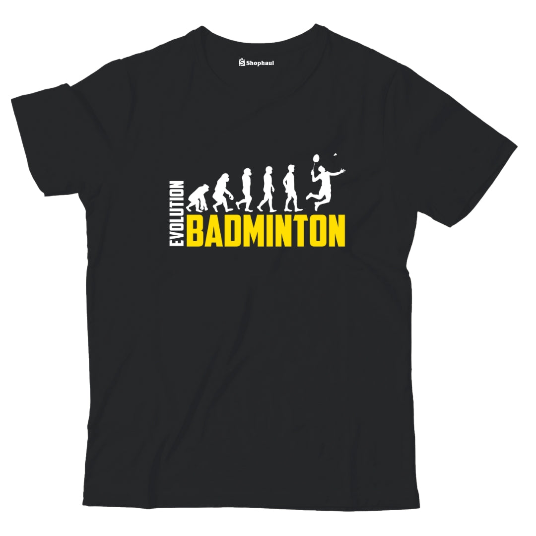 Kids Badminton Evolution T-Shirt  Black-13Yrs