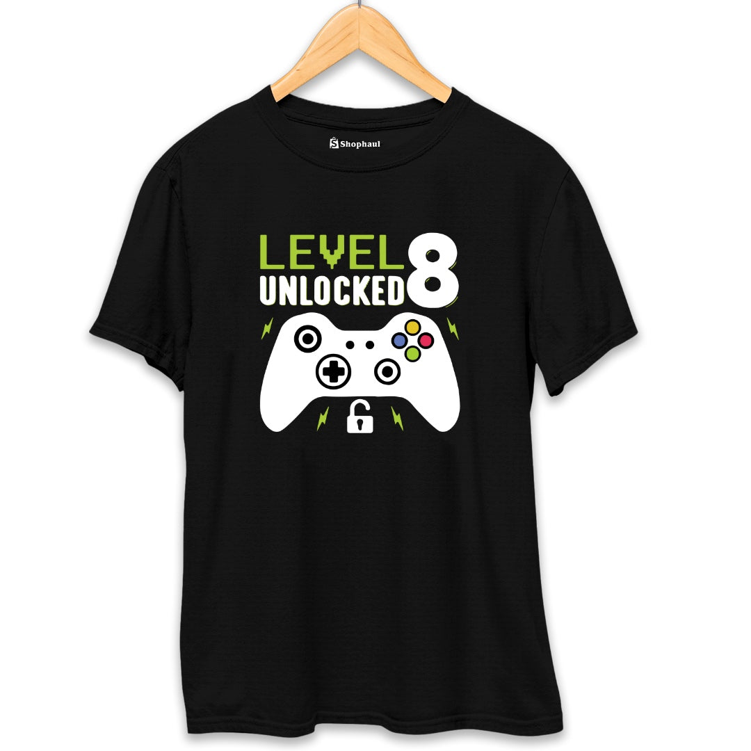 Level Unlocked Gaming T-Shirt  Black-XXL