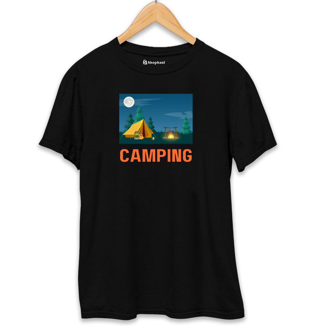 Camping T-Shirt  Black-XXL