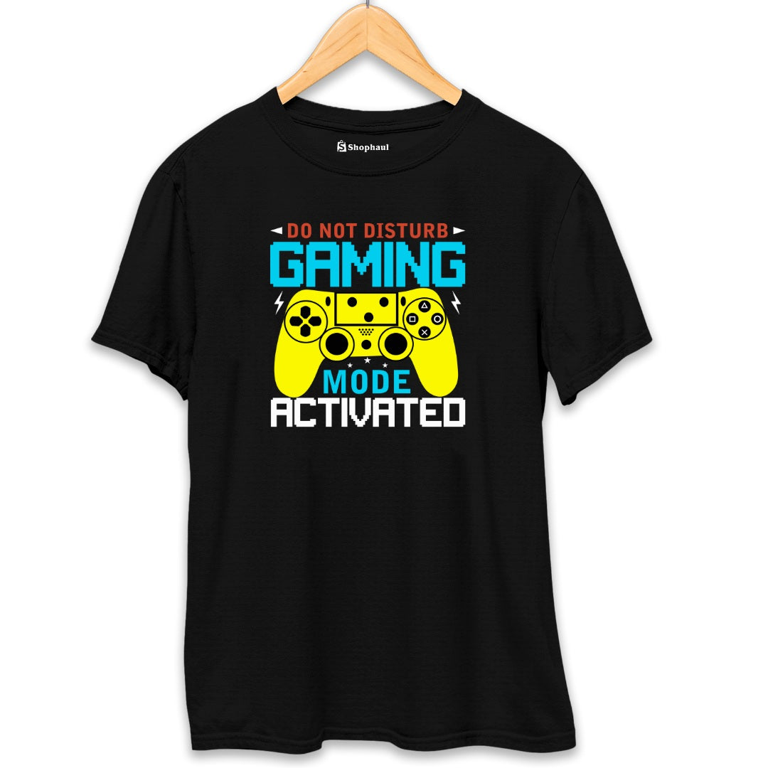 Game Mode Activated Gaming T-Shirt  Black-XXL