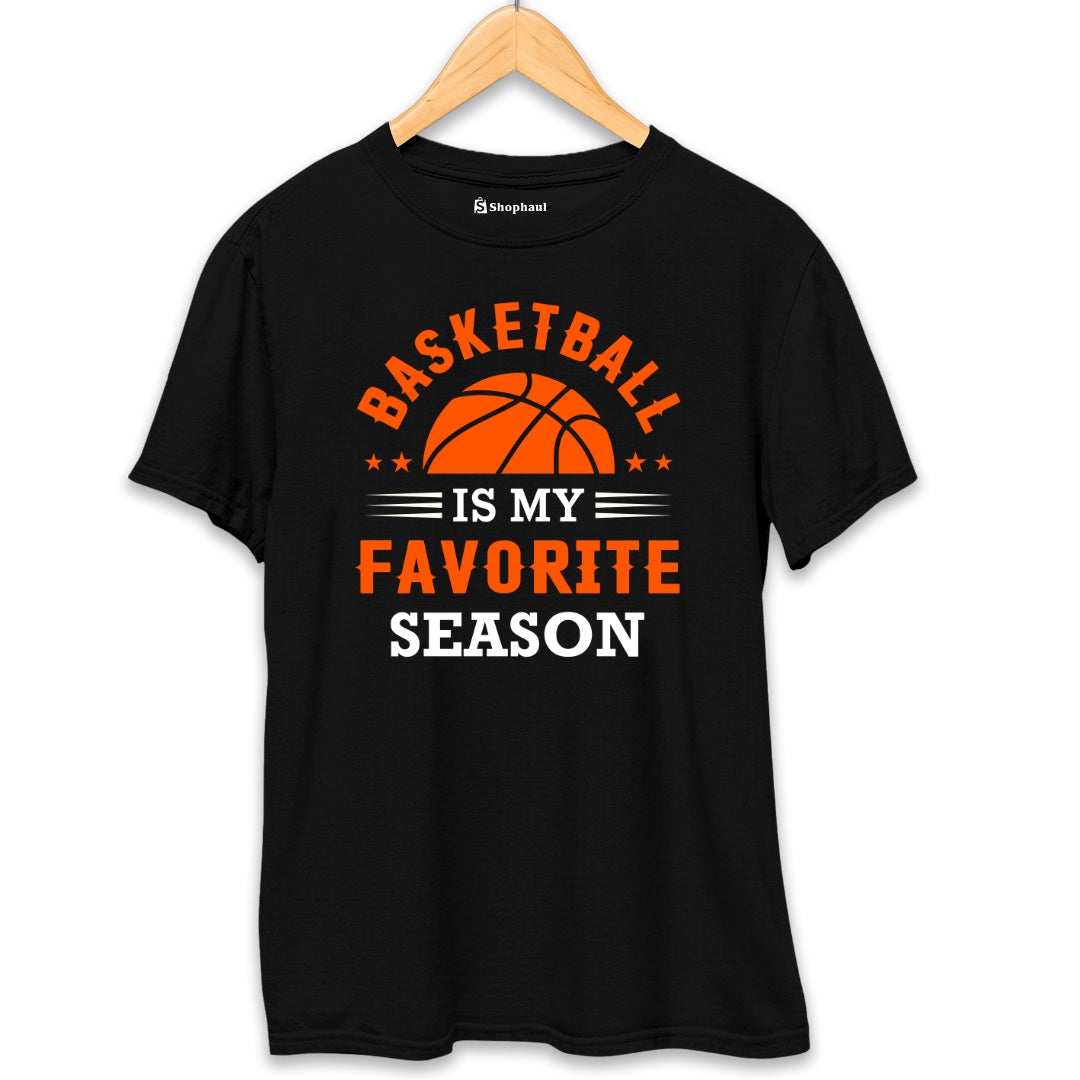 Basketball is my Favorite Season T-Shirt  Black-XXL