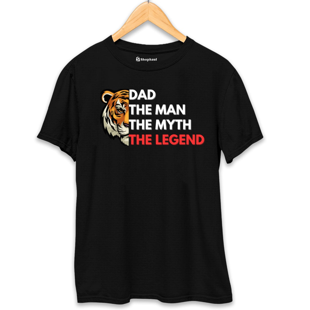 The Man The Myth The Legend Tiger T-Shirt  Black-XXL