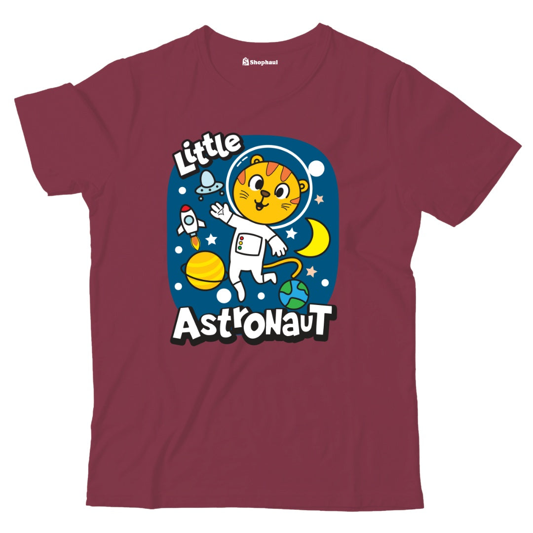 Kids Little Astronaut T-Shirt  Maroon-13Yrs