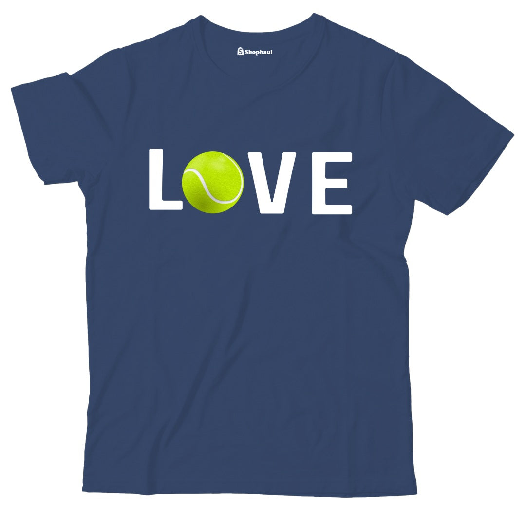 Kids Love Tennis T-Shirt  Navy-Blue-13Yrs