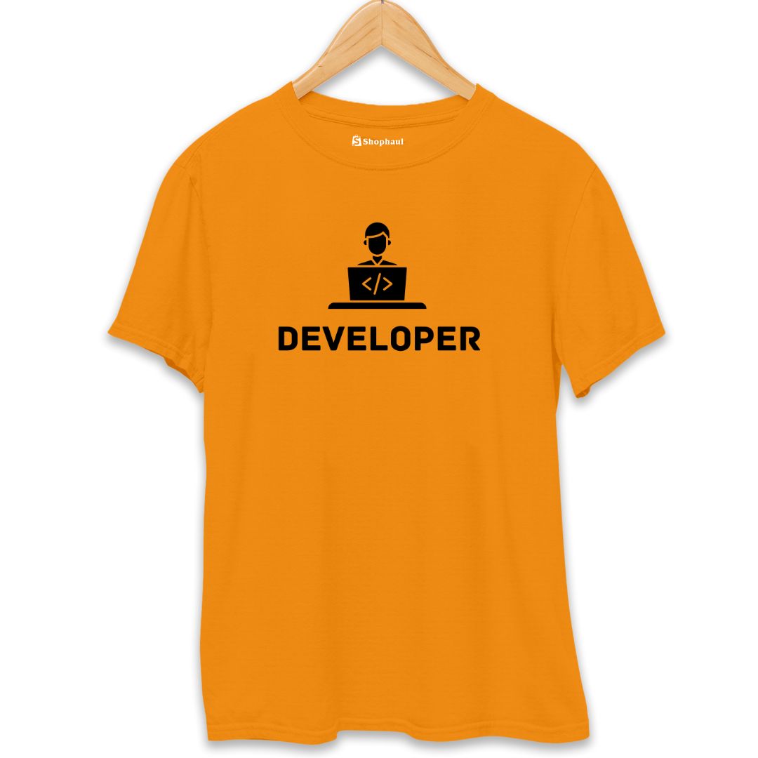 Developer Coding T-Shirt  Orange-XXL