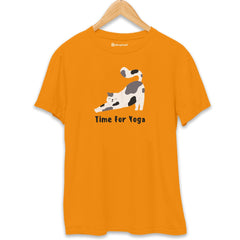 Time for Yoga Funny T-Shirt  Orange-XXL