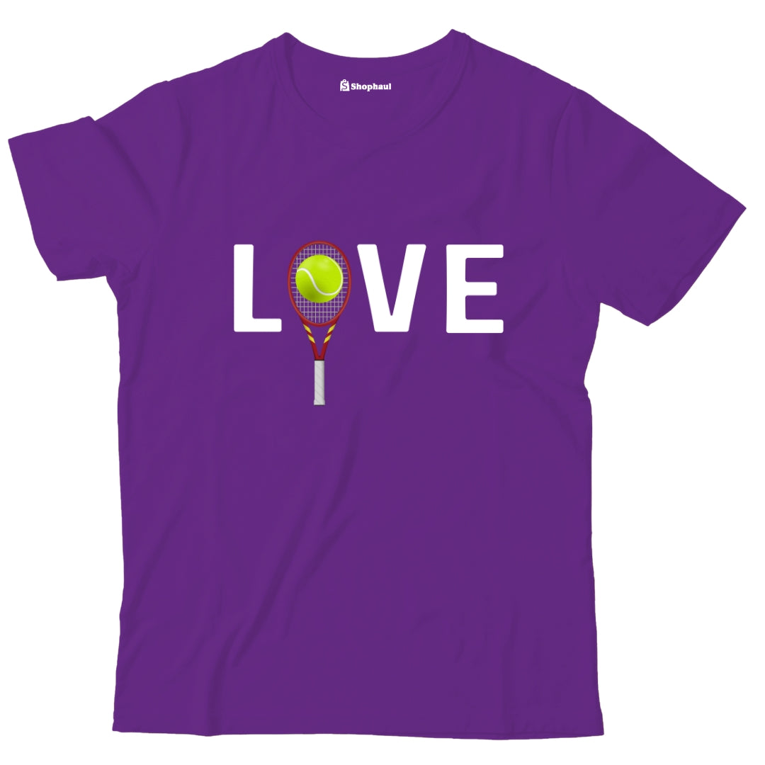 Kids Love Tennis T-Shirt  Purple-13Yrs