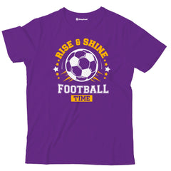 Kids Rise and Shine Football T-Shirt  Purple-13Yrs