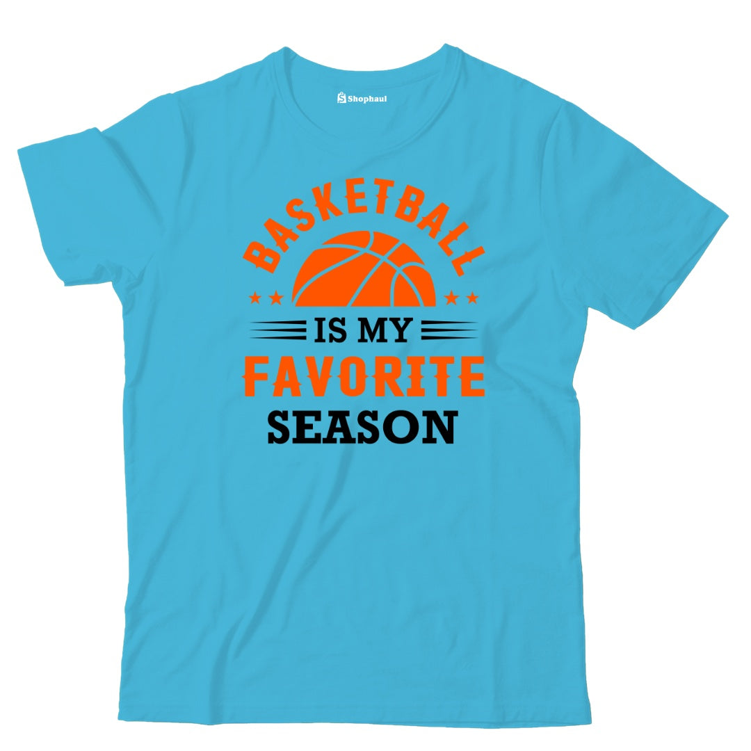 Kids Basketball is my Favorite Season T-Shirt  SkyBlue-13Yrs