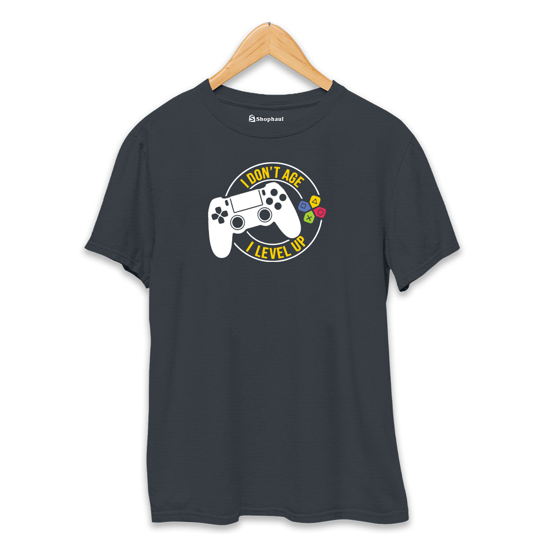 I Don't Age Gaming T-Shirt  Steel-Grey-XXL