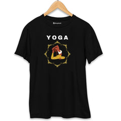 Yoga Asana T-Shirt  Black-XXL