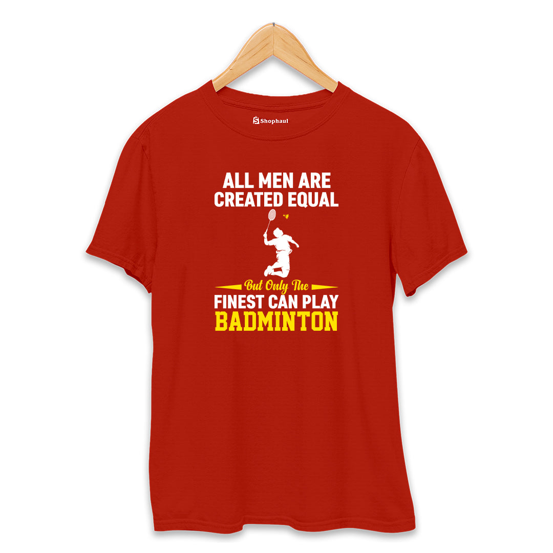 All Men Created Equal Badminton T-Shirt  Brick-Red-XXL