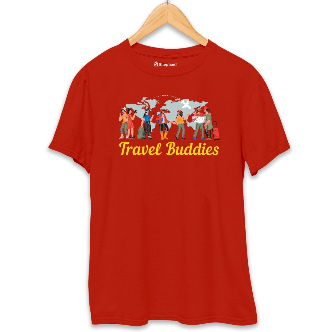 Travel Buddies T-Shirt  Brick-Red-XXL