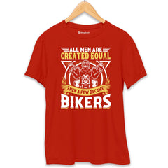 All Men Created Equal Biker T-Shirt  Brick-Red-XXL