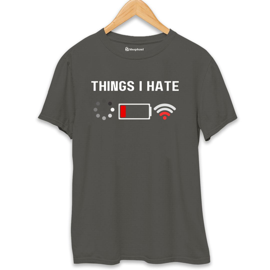 Things I hate Coding T-Shirt  Charcoal-Melange-XXL