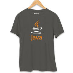 JAVA Coding T-Shirt  Charcoal-Melange-XXL