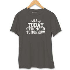 Sore Today Stronger Tomorrow Gym T-Shirt  Charcoal-Melange-XXL