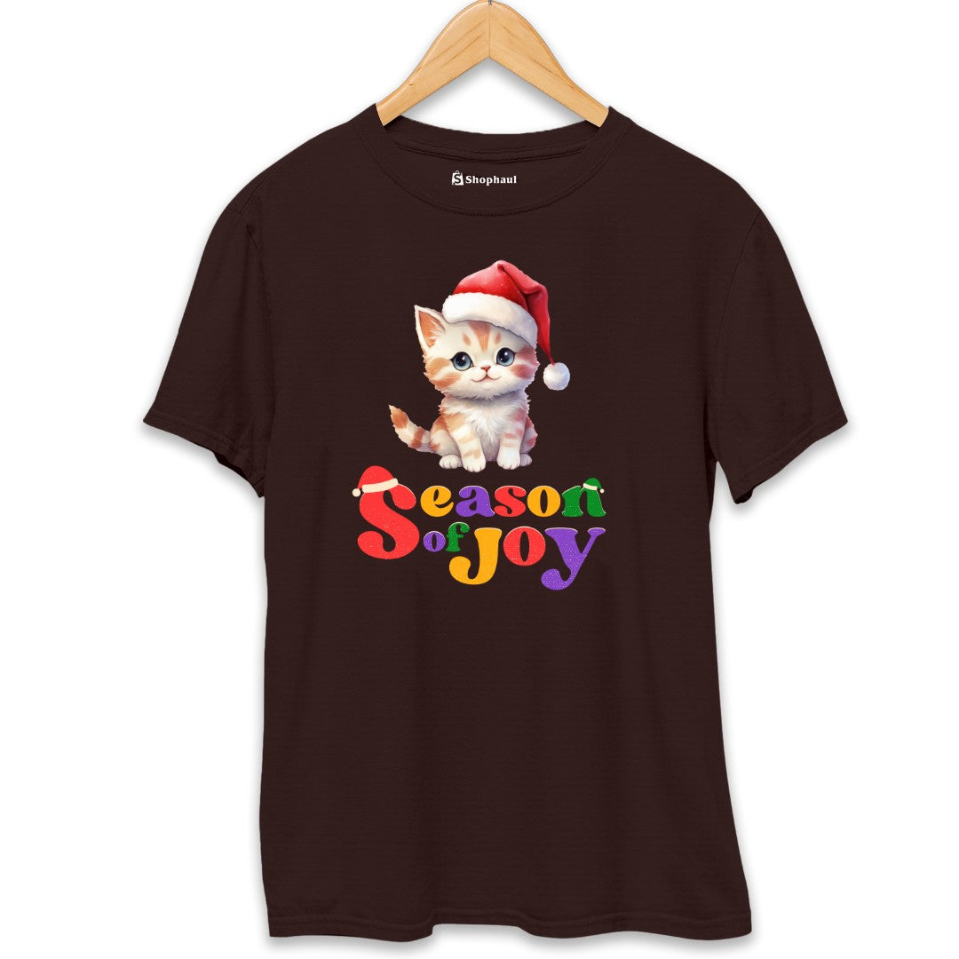 Season of Joy christmas T-Shirt  Coffee-Brown-XXL