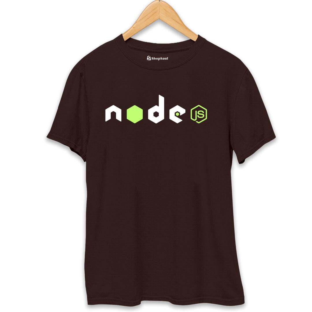 Node JS Coding T-Shirt  Coffee-Brown-XXL