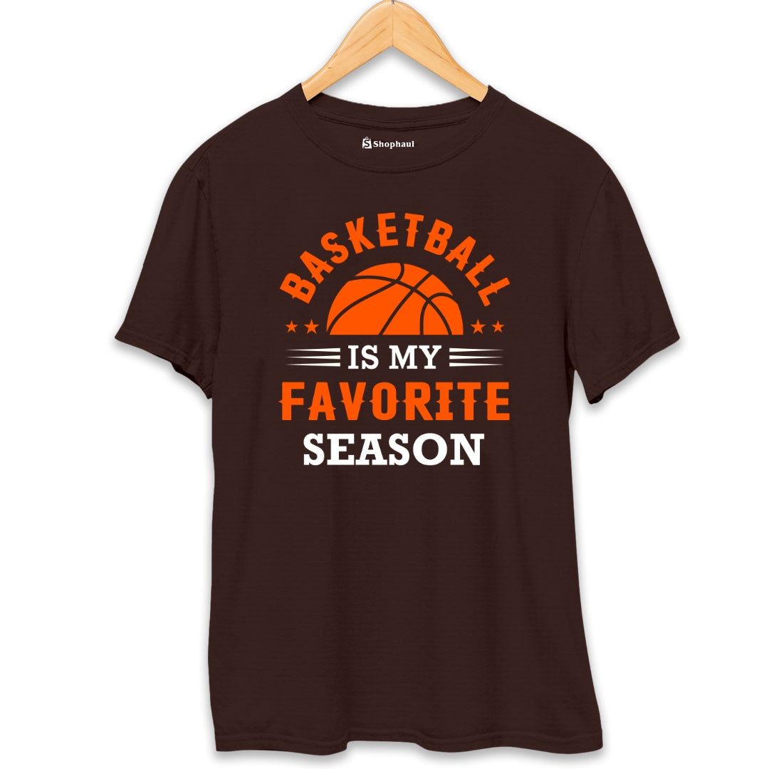 Basketball is my Favorite Season T-Shirt  Coffee-Brown-XXL